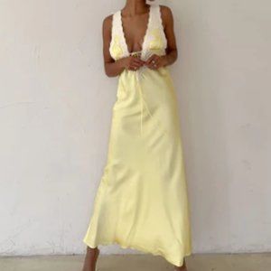 Rumored Venice Maxi Dress Color: Yellow Size : S